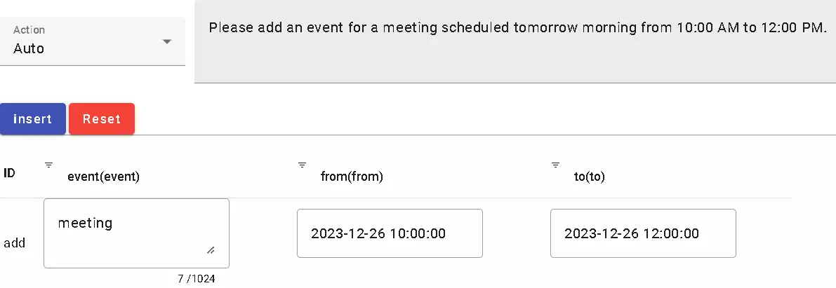 Test Calendar Insert