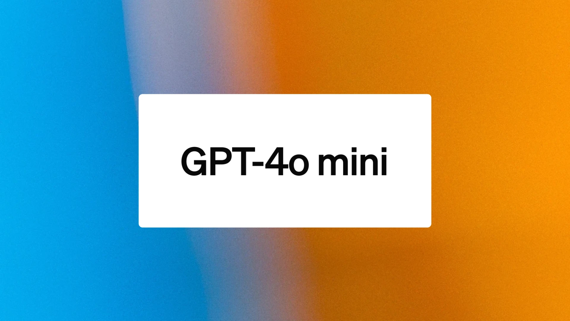 GPT-4o mini: OpenAI Launches Intelligent and Economical Small Model